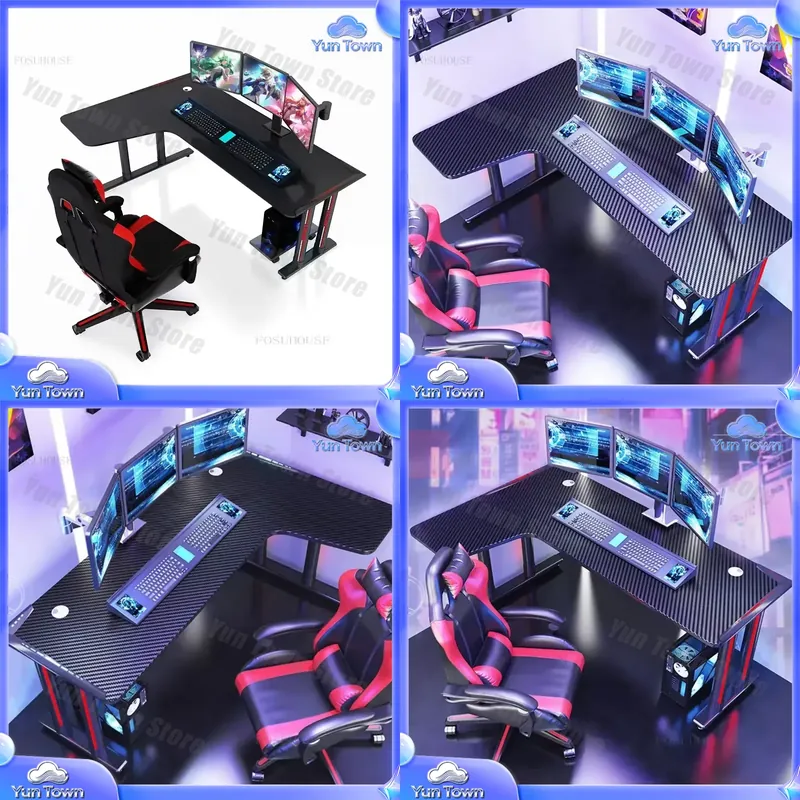 Desk Setup L Shaped - Bureau d'ordinateur en forme de L